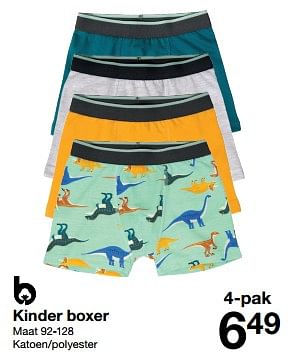 Promotions Kinder boxer - Produit maison - Zeeman  - Valide de 04/05/2024 à 10/05/2024 chez Zeeman