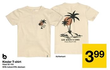 Promotions Kinder t-shirt - Produit maison - Zeeman  - Valide de 04/05/2024 à 10/05/2024 chez Zeeman