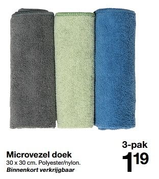 Promotions Microvezel doek - Produit maison - Zeeman  - Valide de 04/05/2024 à 10/05/2024 chez Zeeman