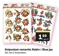 Promoties Knipvelset romantic robin - blue jay - Huismerk - Boekenvoordeel - Geldig van 04/05/2024 tot 12/05/2024 bij BoekenVoordeel
