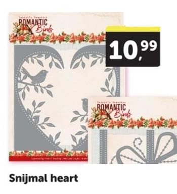 Promoties Snijmal heart - Huismerk - Boekenvoordeel - Geldig van 04/05/2024 tot 12/05/2024 bij BoekenVoordeel