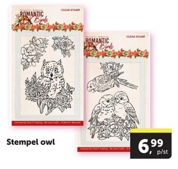 Promoties Stempel owl - Huismerk - Boekenvoordeel - Geldig van 04/05/2024 tot 12/05/2024 bij BoekenVoordeel