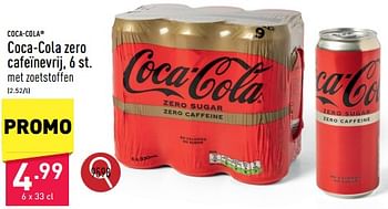 Promoties Coca-cola zero cafeïnevrij - Coca Cola - Geldig van 13/05/2024 tot 19/05/2024 bij Aldi