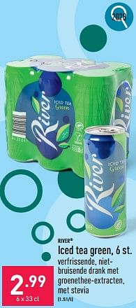 Promoties Iced tea green - River - Geldig van 13/05/2024 tot 19/05/2024 bij Aldi