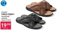 Promoties Lederen slippers - UP2Fashion - Geldig van 13/05/2024 tot 19/05/2024 bij Aldi