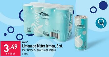 Promoties Limonade bitter lemon - River - Geldig van 13/05/2024 tot 19/05/2024 bij Aldi