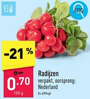 Promoties Radijzen - Huismerk - Aldi - Geldig van 13/05/2024 tot 19/05/2024 bij Aldi