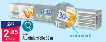 Promoties Aluminiumfolie 30 m - FOLIA - Geldig van 13/05/2024 tot 19/05/2024 bij Aldi