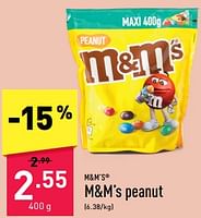 Promoties M+m’s peanut - M&M 's - Geldig van 13/05/2024 tot 19/05/2024 bij Aldi