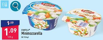Promotions Minimozzarella - D'Antelli - Valide de 13/05/2024 à 19/05/2024 chez Aldi