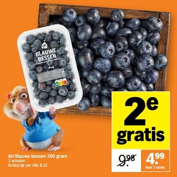 Promoties Ah blauwe bessen - Huismerk - Albert Heijn - Geldig van 06/05/2024 tot 12/05/2024 bij Albert Heijn