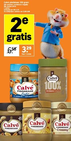Promoties Calvé pindakaas - Calve - Geldig van 06/05/2024 tot 12/05/2024 bij Albert Heijn