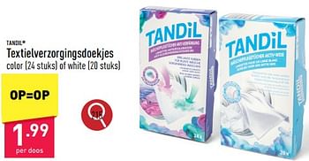 Promotions Textielverzorgingsdoekjes - Tandil - Valide de 13/05/2024 à 19/05/2024 chez Aldi