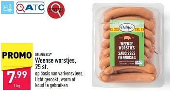 Promotions Weense worstjes - Delifin - Valide de 13/05/2024 à 19/05/2024 chez Aldi