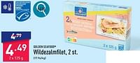 Promoties Wildezalmfilet - Golden Seafood - Geldig van 13/05/2024 tot 19/05/2024 bij Aldi
