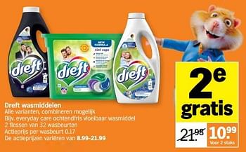 Promotions Dreft everyday care ochtendfris vloeibaar wasmiddel - Dreft - Valide de 06/05/2024 à 12/05/2024 chez Albert Heijn