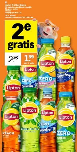 Promotions Green ice tea - Lipton - Valide de 06/05/2024 à 12/05/2024 chez Albert Heijn