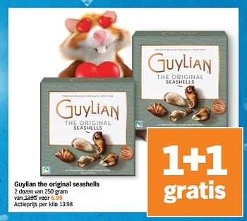 Promotions Guylian the original seashells - Guylian - Valide de 06/05/2024 à 12/05/2024 chez Albert Heijn