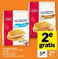 Promoties Lotus gevulde wafels - Lotus Bakeries - Geldig van 06/05/2024 tot 12/05/2024 bij Albert Heijn