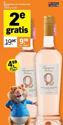Promotions Quintessence de provence rosé - Vins rosé - Valide de 06/05/2024 à 12/05/2024 chez Albert Heijn
