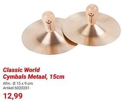 Classic world cymbals metaal