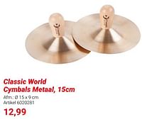 Classic world cymbals metaal-Classic World
