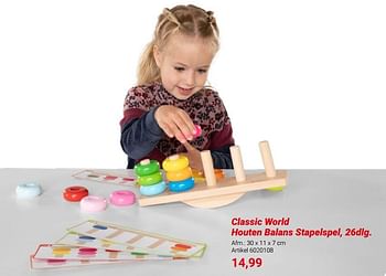Promoties Classic world houten balans stapelspel - Classic World - Geldig van 01/03/2024 tot 31/05/2024 bij Lobbes
