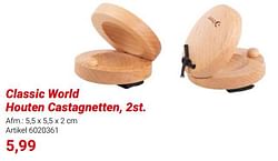 Classic world houten castagnetten