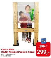 Classic world houten waterbak planten + vissen-Classic World