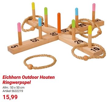 Promoties Eichhorn outdoor houten ringwerpspel - eichhorn - Geldig van 01/03/2024 tot 31/05/2024 bij Lobbes