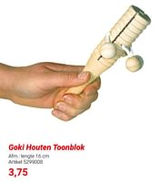 Promoties Goki houten toonblok - Goki - Geldig van 01/03/2024 tot 31/05/2024 bij Lobbes