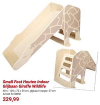 Small foot houten indoor glijbaan giraffe wildlife-Small Foot