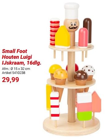 Promoties Small foot houten luigi ijskraam - Small Foot - Geldig van 01/03/2024 tot 31/05/2024 bij Lobbes