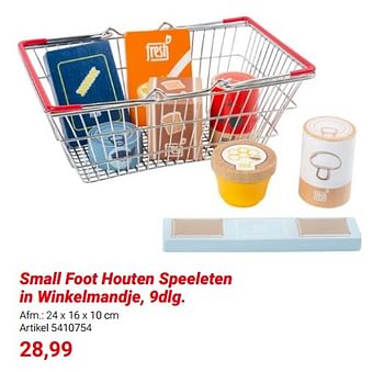 Promoties Small foot houten speeleten in winkelmandje - Small Foot - Geldig van 01/03/2024 tot 31/05/2024 bij Lobbes
