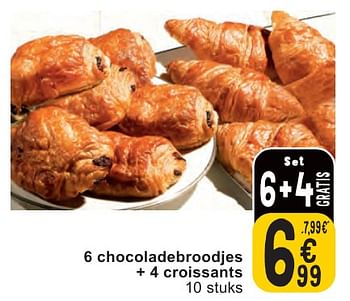 Promoties 6 chocoladebroodjes + 4 croissants - Huismerk - Cora - Geldig van 07/05/2024 tot 13/05/2024 bij Cora