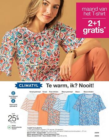 Promotions T-shirt in climatyl - Produit Maison - Damart - Valide de 01/05/2024 à 30/06/2024 chez Damart