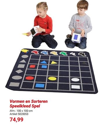 Promoties Vormen en sorteren speelkleed spel - Huismerk - Lobbes - Geldig van 01/03/2024 tot 31/05/2024 bij Lobbes