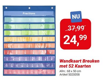 Promoties Wandkaart breuken met 52 kaarten - Huismerk - Lobbes - Geldig van 01/03/2024 tot 31/05/2024 bij Lobbes