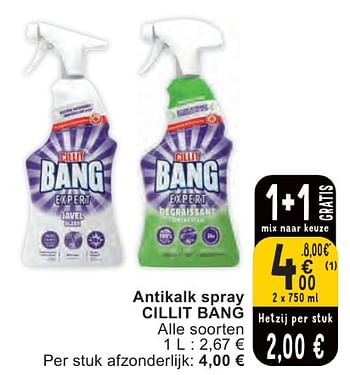 Promotions Antikalk spray cillit bang - Cillit Bang - Valide de 07/05/2024 à 13/05/2024 chez Cora