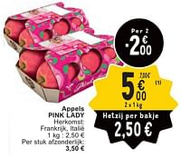 Promoties Appels pink lady - Huismerk - Cora - Geldig van 07/05/2024 tot 13/05/2024 bij Cora