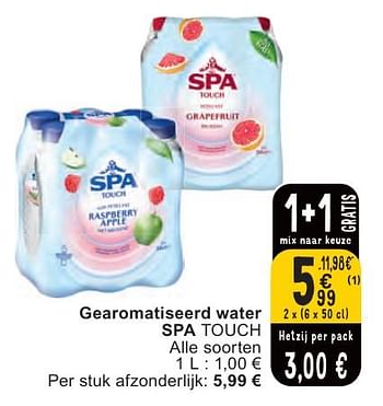 Promoties Gearomatiseerd water spa touch - Spa - Geldig van 07/05/2024 tot 13/05/2024 bij Cora