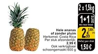 Hele ananas of zonder pluim-Huismerk - Cora