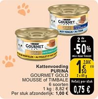 Kattenvoeding purina gourmet gold mousse of timbale-Purina