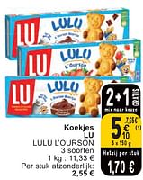 Promoties Koekjes lu lulu l’ourson - Lu - Geldig van 07/05/2024 tot 13/05/2024 bij Cora