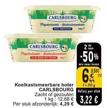 Promotions Koelkastsmeerbare boter carlsbourg - Carlsbourg - Valide de 07/05/2024 à 13/05/2024 chez Cora