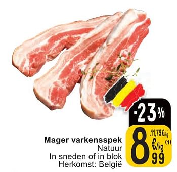 Promoties Mager varkensspek - Huismerk - Cora - Geldig van 07/05/2024 tot 13/05/2024 bij Cora