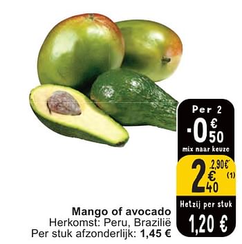 Promotions Mango of avocado - Produit maison - Cora - Valide de 07/05/2024 à 13/05/2024 chez Cora