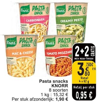 Promotions Pasta snacks knorr - Knorr - Valide de 07/05/2024 à 13/05/2024 chez Cora