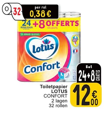 Promoties Toiletpapier lotus confort - Lotus Nalys - Geldig van 07/05/2024 tot 13/05/2024 bij Cora