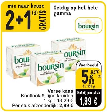Promoties Verse kaas - Boursin - Geldig van 07/05/2024 tot 13/05/2024 bij Cora